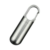 Magideal - Caja De Almacenamiento De Caja De Pastillas De Material Acero Inoxidable - Mini Dispensador De Pastillas Llavero Portátil Contenedor De Tableta - Soporte De L