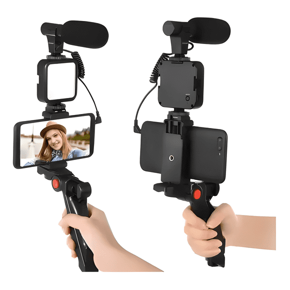 Estabilizador AY-49 Celular Kit Grabación Trípode Negro
