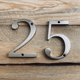 thumbnail image 2 of Placa de número para casa HASWARE de 10 cm de aleación de zinc color plata, 2 of 8