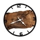 thumbnail image 1 of Reloj De Pared De Madera De Fácil Lectura, Reloj Colgante De Pared Para Dormitorio De Granja, Oficina, Marrón, 1 of 5