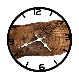 Bothyi - Reloj De Pared De Madera De Fácil Lectura, Reloj Colgante De Pared Para Dormitorio De Granja, Oficina, Marrón