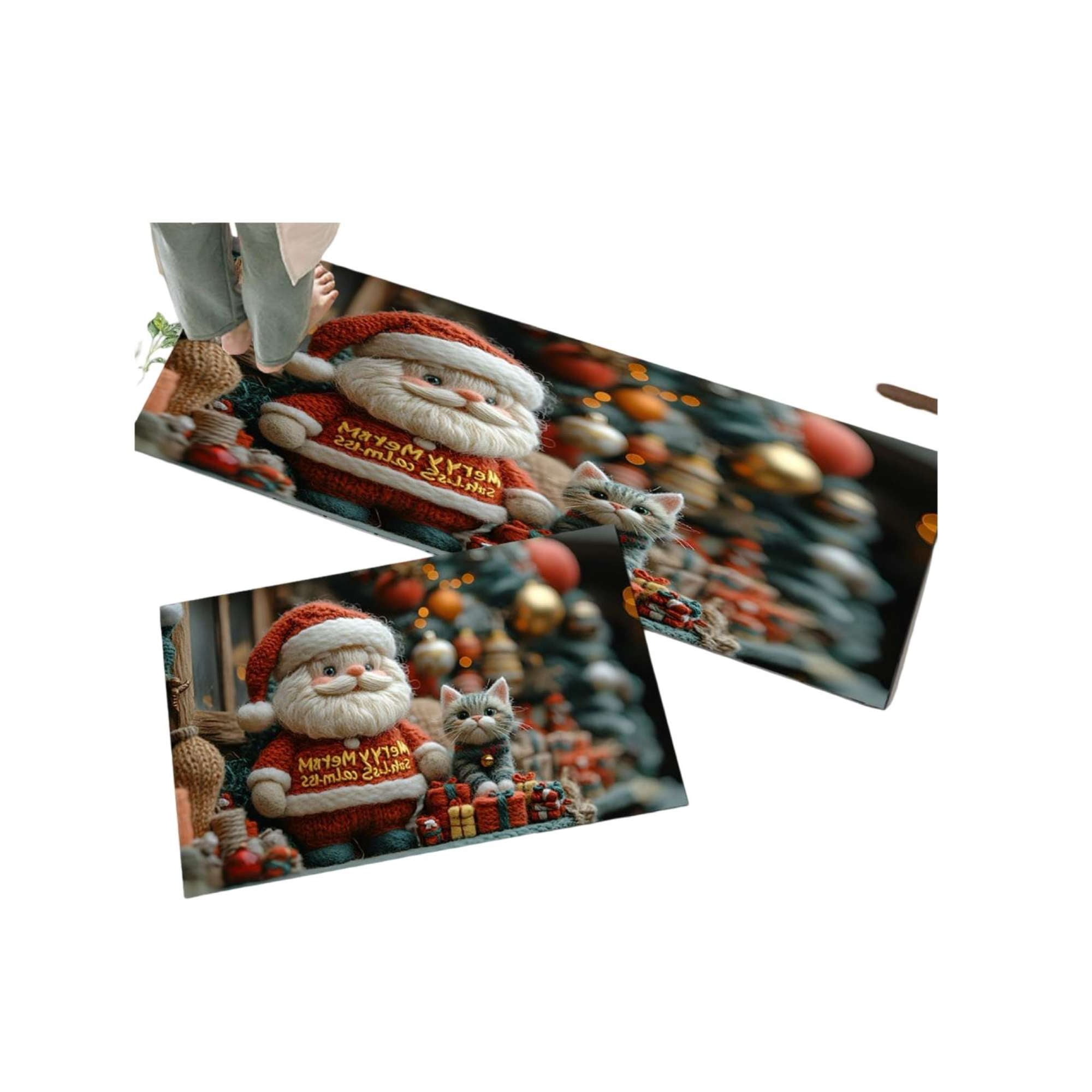 Tengfei - Alfombra De Cocina Diseño De Navidad