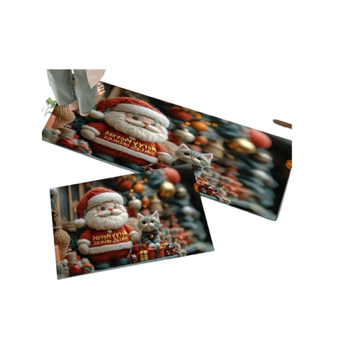 Tengfei - Alfombra De Cocina Diseño De Navidad