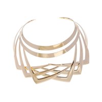Magideal - Gargantilla Gótica De Aleación, Gargantilla Nacional Africana, Collares Llamativos Punk, Collar Corto Simple Para Mujer, Barra De Disfraces De Oro