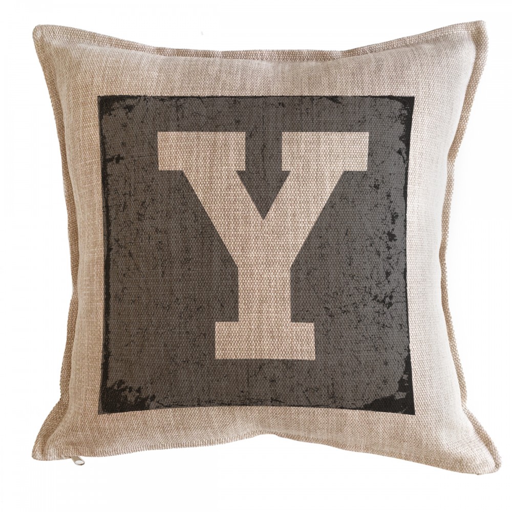 Tuyo Print - Cojín Letra Fondo Gris Y 45X45