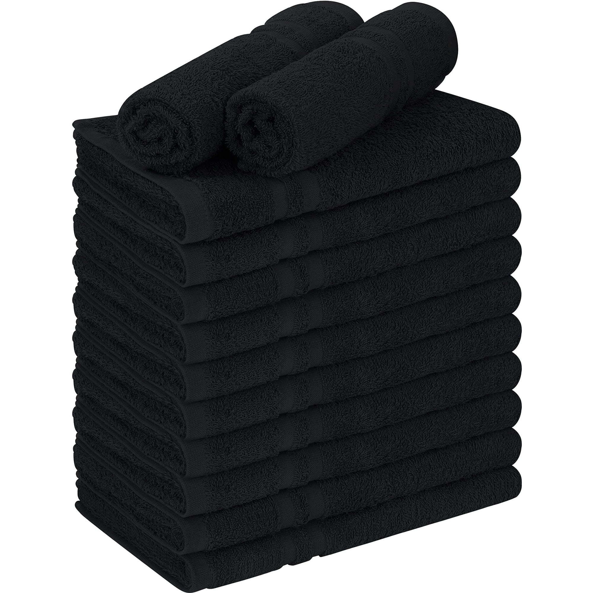 Utopia Towels - Toallas Utopia Para Salón, De Algodón, A Prueba De Lejía, 40 X 70 Cm, Color Negro