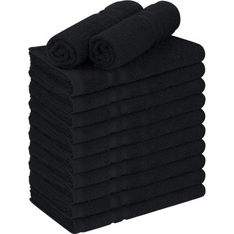 Utopia Towels - Toallas Utopia Para Salón, De Algodón, A Prueba De Lejía, 40 X 70 Cm, Color Negro