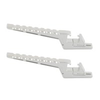 Magideal - 2 Piezas Reposapiés Para Apoyapiés Para Acompañante Pedales Traseros Y Estribos De Montaje Con Diseño Antideslizante Adecuado Para Viajes Lar Plata