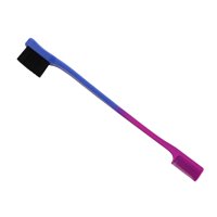 Magideal - Peine De Cepillo De Cejas De Doble Cabeza, Cepillo De Peinado, Cepillo De Control De Bordes Reutilizable, Herramientas De Maquillaje Multifuncional , Azul Púrpura