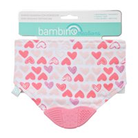 Bambino - Babero Bandana Rosa Con Mordedor