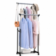 thumbnail image 1 of Perchero Organizador Doble De Ropa Con Ruedas Ajustable Negro, 1 of 6