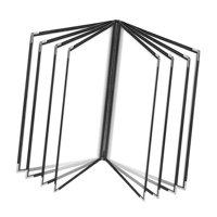 Magideal - Cubierta De Menú De Restaurante, Carpeta De Menú, Soportes De Tamaño De Letra Transparente, Soporte De Menú, Soportes De Libro De Menú Para Cafetería, 8 Página 16 Ver