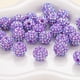thumbnail image 1 of suxuMhao Cuentas de Resina Multicolor con Pedrería Al por Mayor Cuentas Redondas con Pavé 8mmx10mm Cuentas para Pulsera para Hacer Joyería Manualidades Cuentas de Bola de Discoteca 50 Piezas Cuentas, 1 of 2