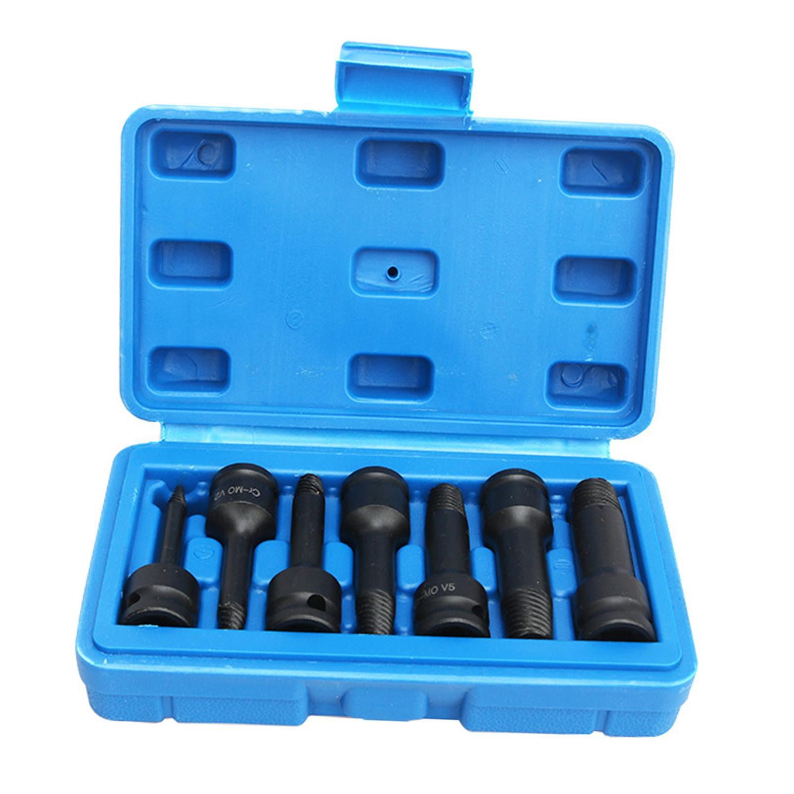 Ioensy - Juego De Extractores De Pernos De Acero Con Mango Cuadrado, Extractor De Tornillos Dañados, Fácil De Sacar, 7 Uds.