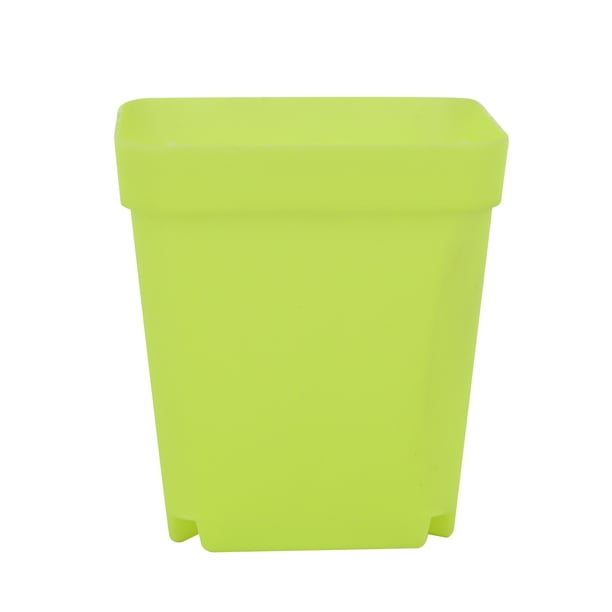 Xiao Hua Juego de 30 macetas coloridas de 7 x 5 x 8 cm. Macetas cuadradas verdes, diseño que ahorra espacio, macetas para vivero con bandejas y orificios de drenaje, bandeja para germinar semillas.
