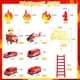 thumbnail image 2 of 12 artículos para decoración de tartas, diseño de camión de bomberos, para fiestas de baby shower, 2 of 5