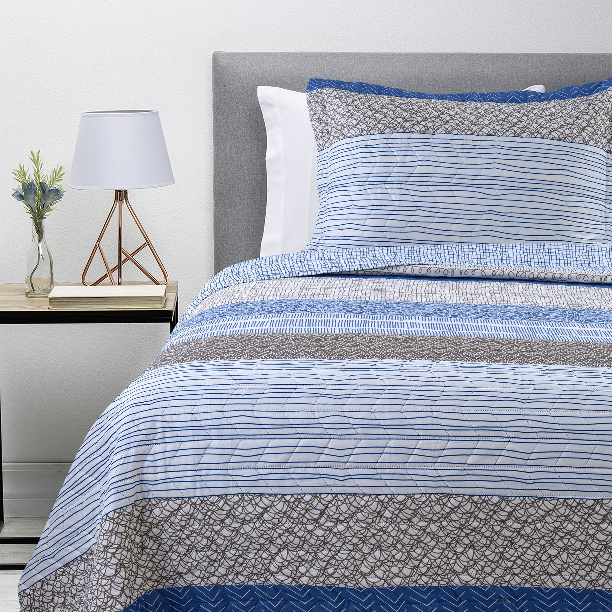 Zahr - Cubrecama Ultrasonic Azul 1.5 Plaza