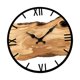 thumbnail image 3 of Reloj De Pared De Madera De Fácil Lectura, Reloj Colgante De Pared Para Dormitorio De Granja, Oficina, Números Romanos Marrones, 3 of 5
