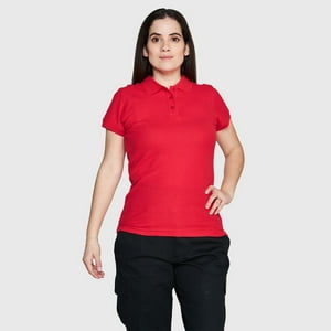 Jayson - Polera Pique Mujer 80/20 M/C Rojo M