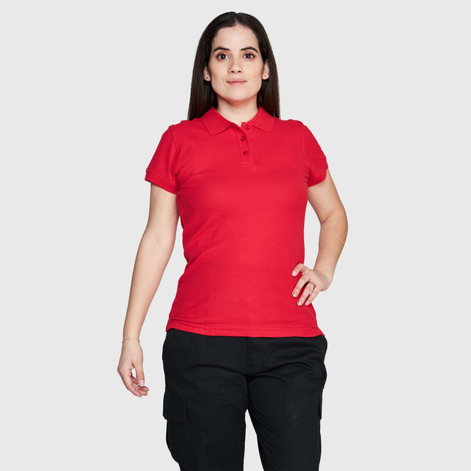 Jayson - Polera Pique Mujer 80/20 M/C Rojo Xl