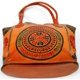 thumbnail image 3 of Bandolera de piel con diseño de círculos de Crafts of India, 3 of 7