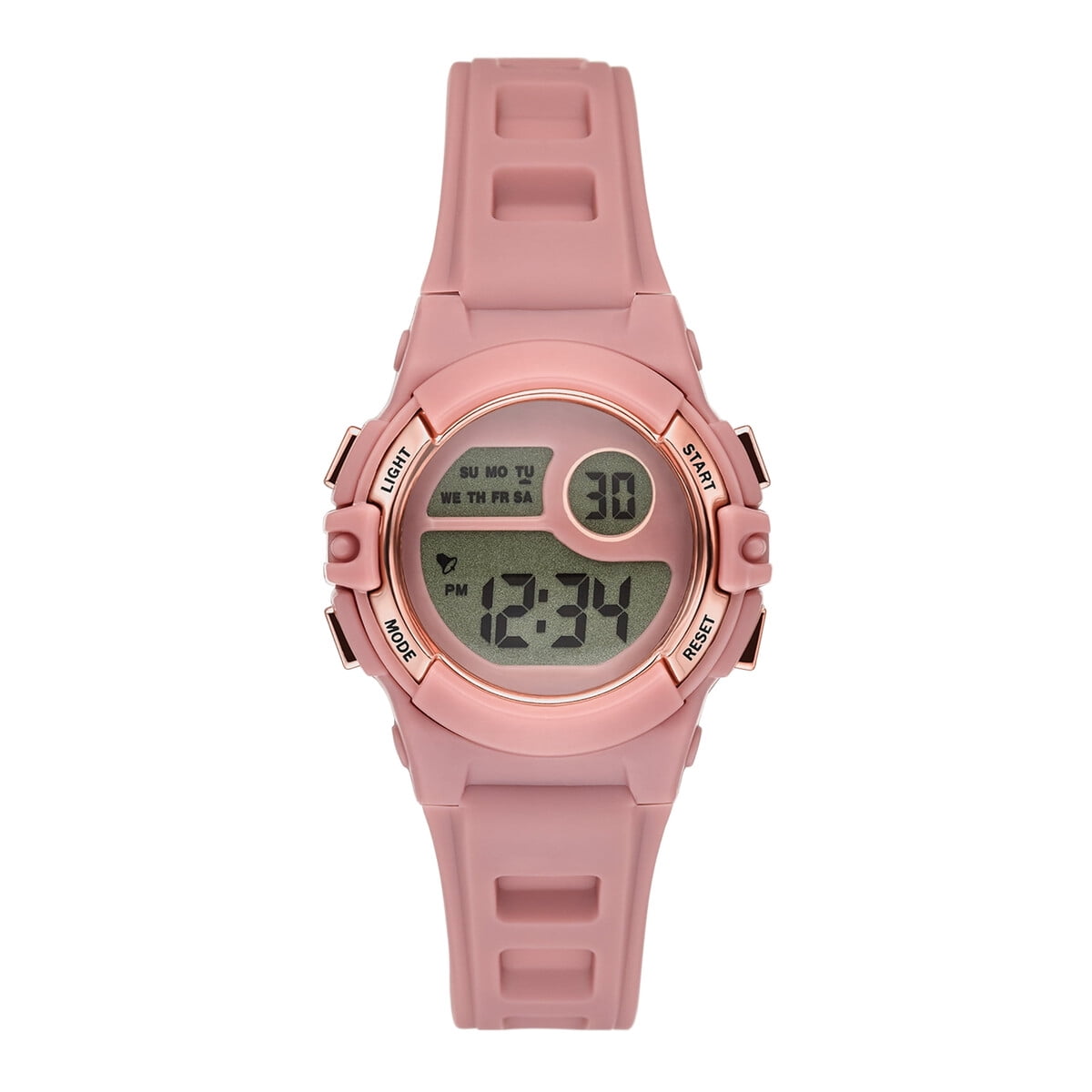 Reloj Deportivo Digital Time And Tru Rosado 210mm Alarma Crono