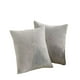 thumbnail image 1 of Juego De 2 Fundas De Cojin Felpa Gris, 1 of 3