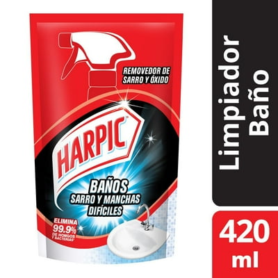 Limpiador Baño Sarro Y Mugre Líquido Tradicional Doypack 420 Ml Harpic