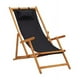 thumbnail image 1 of Silla De Playa Reposera Plegable De Lona Y Madera Exteriores - Negro, 1 of 6