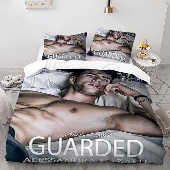 Just a Little Protected Three-Piece Printed Duvet Cover Set Themed Bedding Set with Duvet Cover and Pillowcases Soft and Comfortable for All Seasons