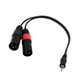 thumbnail image 1 of Cable Bifurcador De 3,5 Mm Estéreo De 1/8" A Doble XLR Macho, 1 of 4