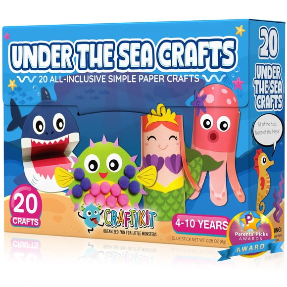 Kit de manualidades Craftikit Under The Sea para niños de 4 a 8 años