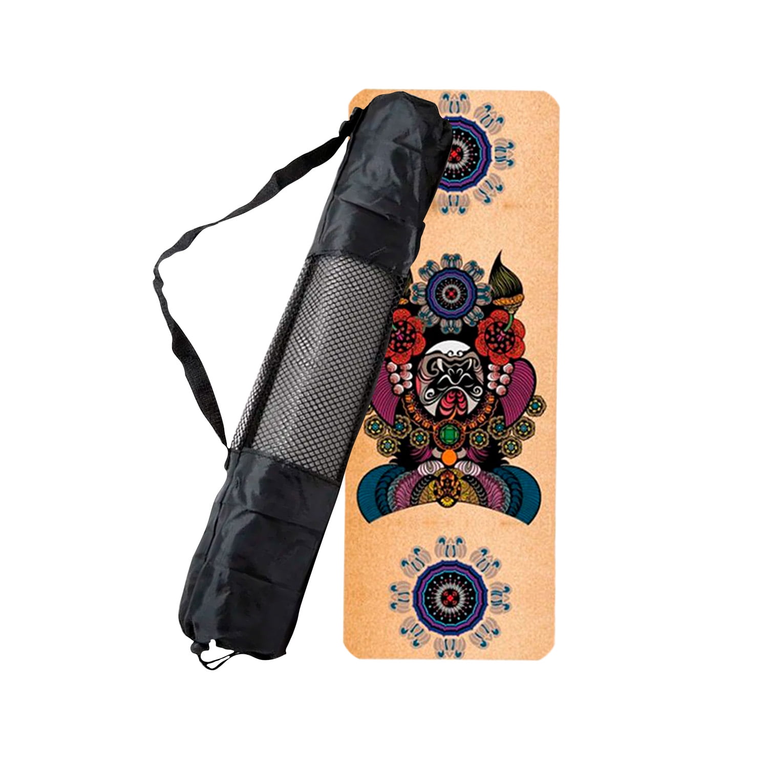 Sd-fit - Mat De Yoga Corcho Y Látex Natural 5.5 Mm – Diseño 605 Con Bolso