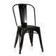thumbnail image 1 of Silla de Comedor de Metal Negra Diseño Moderno y Apilable, 1 of 6