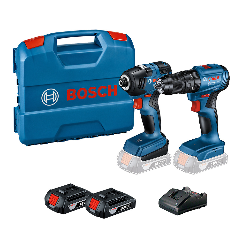 Bosch - Kit Taladro Percutor Gsb 185-Li +Llave Imp Gdr 18V-200