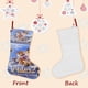thumbnail image 3 of Niko la Película Tema: Calcetines de Navidad, fino lino blanco para colgar en escaleras y chimenea, decoración navideña para el hogar, regalo de Navidad.54cm×38cm, 3 of 5