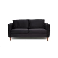 Barra Design - Sofá Mila 3C Felpa Negro