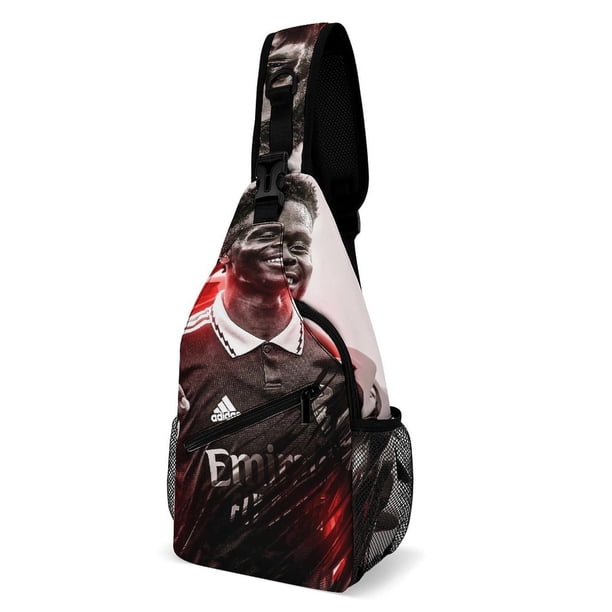 Bukayo Saka Riñonera Bandolera con Estampado Integral para Hombres y Mujeres, Bolso Cruzado Gráfico de Tendencia, Mochila de Hombro Streetwear para Ciclismo y Deportes, Riñonera Versátil Casual