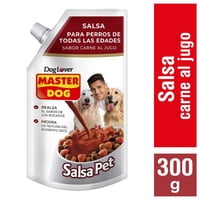 Snack Salsa Perro Todas Las Edades Sabor Carne Al Jugo Doypack 300 G Master Dog