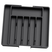 Bothyi - Bandeja Extensible Para Utensilios De Cocina, Bandeja Para Cubiertos Para El Hogar, Comedor, Hotel, Color Negro