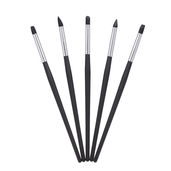 Set de 5 pinceles de silicona negros para resina dental Tazrigo