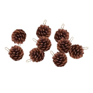 Magideal - 9 Uds. Colgantes De Conos De Pino Navideños, Manualidades Diy Para Sala De Estar Interior