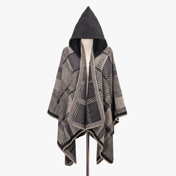 Cozy & Stylish Oversized Geometric Print Blanket Shawl with Tassel Wrap - Perfect for Outdoor Wind Protection!