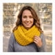 thumbnail image 4 of Bufanda Cuello Estilo Punto Inglés Lana Invierno Abrigado, 4 of 5