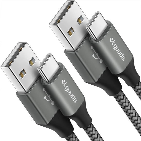 Cable De Carga Usb a A Usb c De 6 Pies 3 A De Carga Rápida Paquete De 2 Unidades
