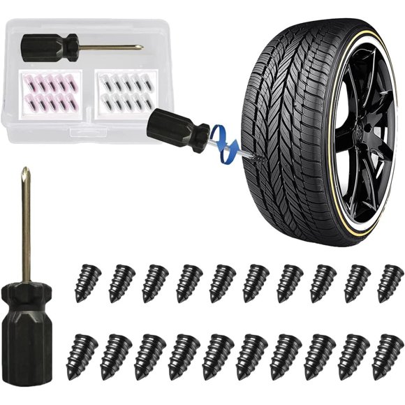 Kit de reparación de neumáticos GradCap con 20 tornillos de 14 mm