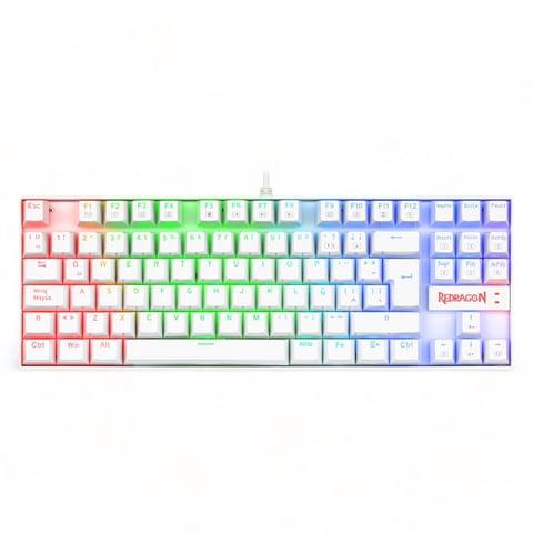 Redragon - Teclado Mecanico Kumara White K552Wrgb-1R Español Switch Red
