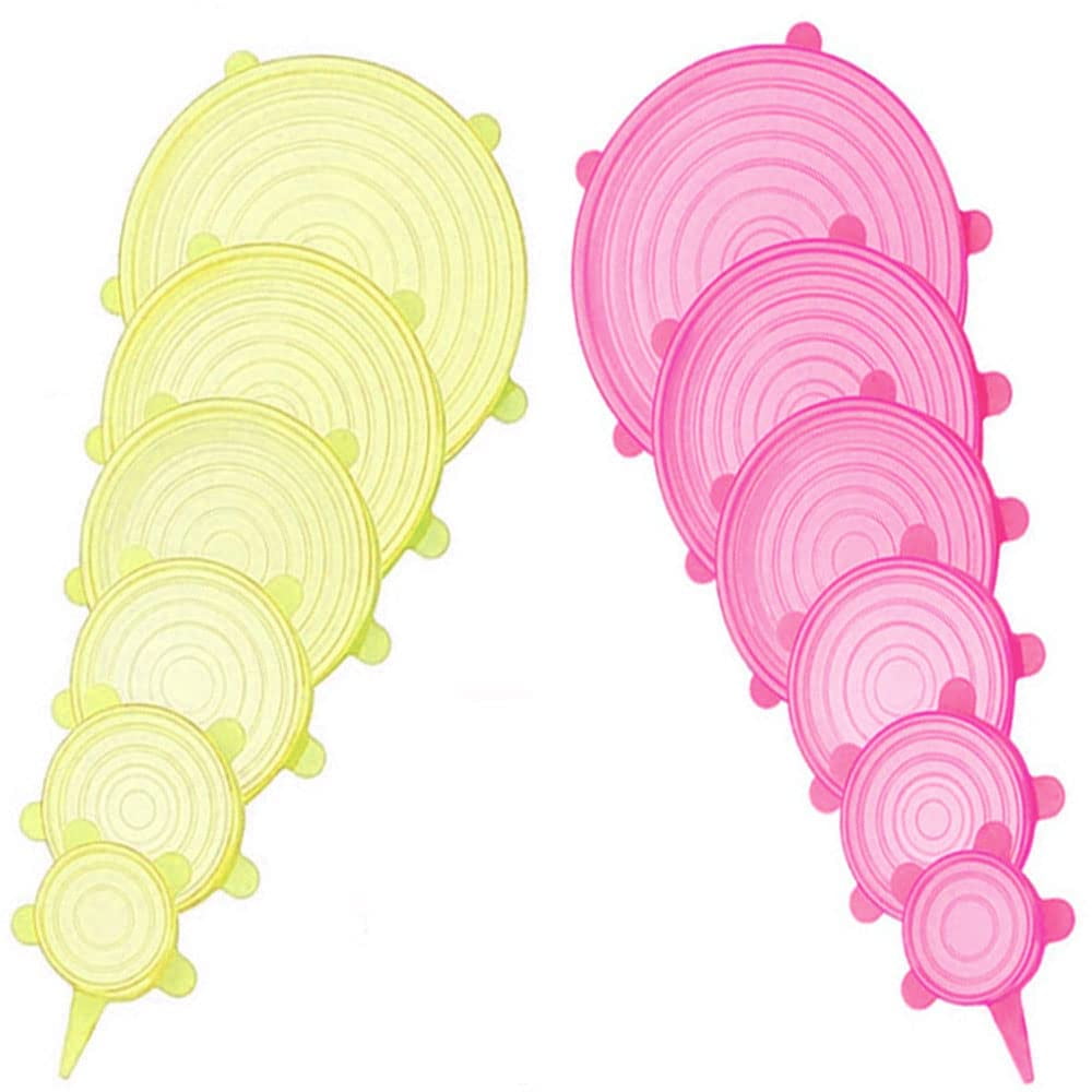 Juego De Tapas Elásticas De Silicona Jyyhsf, 12 Unidades, 6 Tamaños, Almacenamiento De Alimentos