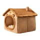 thumbnail image 4 of Nido para perros y gatos semicerrado para mascotas, cama nido para dormir para gatos de interior, casa cálida para perros, invierno, cálido, extraíble 45cmx40cmx45cm, 4 of 5