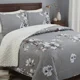 thumbnail image 1 of Cubrecama Quilt Sherpa 2pl Blancos Y Beige Estampado Floral, 1 of 3